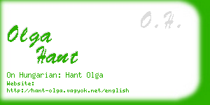 olga hant business card